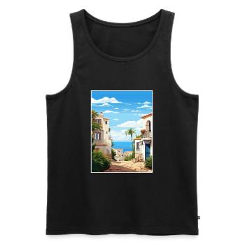 Almeria Spanien Vintage Reiseposter WPA Souvenir - Männer Premium Bio Tank Top - Schwarz - Vorne - Michal (187cm)