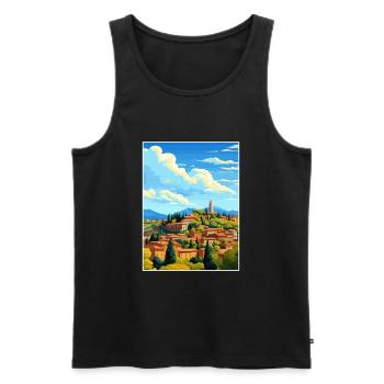 Aix En Provence Frankreich Vintage Reiseplakat WPA - Männer Premium Bio Tank Top - Schwarz - Vorne - Michal (187cm)
