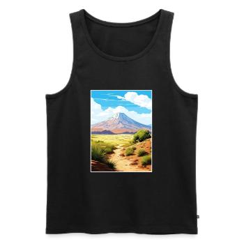 Parc national du Teide Espagne Affiche de voyage vintage - Débardeur bio Premium Homme - noir - Devant - Michal (187cm)