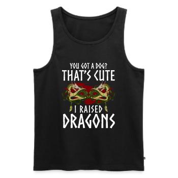 Drachen Fabelwesen Bücher - Männer Premium Bio Tank Top - Schwarz - Vorne - Michal (187cm)