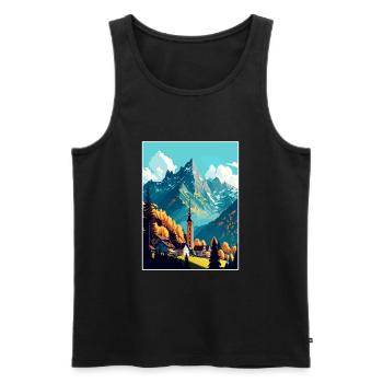Berchtesgaden Allemagne Vintage Travel Poster WPA - Débardeur bio Premium Homme - noir - Devant - Michal (187cm)