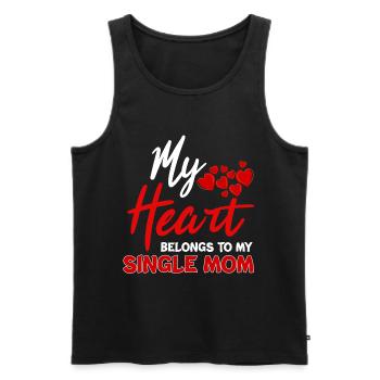 mom - Männer Premium Bio Tank Top - Schwarz - Vorne - AI Model Male 178 light (178cm)