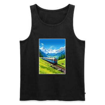 Orient Express Europa Deko Vintage Reiseposter - Männer Premium Bio Tank Top - Schwarz - Vorne - Michal (187cm)