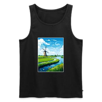 Niederlande Vintage Reiseposter WPA Souvenir - Männer Premium Bio Tank Top - Schwarz - Vorne - Michal (187cm)