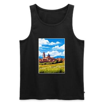 Pamplona Spanien Vintage Reiseposter WPA Souvenir - Männer Premium Bio Tank Top - Schwarz - Vorne - Michal (187cm)