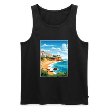 Lagos Portugal Vintage Reiseposter WPA Souvenir - Männer Premium Bio Tank Top - Schwarz - Vorne - Michal (187cm)