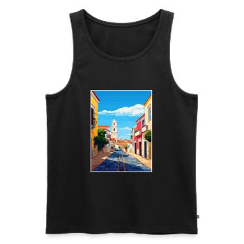 Lagos Portugal Vintage Reiseposter WPA Souvenir - Männer Premium Bio Tank Top - Schwarz - Vorne - Michal (187cm)