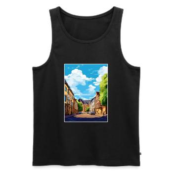 Krefeld Decoration Germany Vintage Travel Poster - Men's Premium Organic Tank Top - black - Front - Michal (187cm)