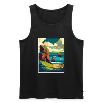 Orkneyinseln Schottland Vintage Reiseposter WPA - Männer Premium Bio Tank Top - Schwarz - Vorne - AI Model Male 178 light (178cm)