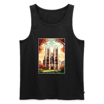 Westminster Abbey London Vintage Reiseposter WPA - Männer Premium Bio Tank Top - Schwarz - Vorne - Michal (187cm)
