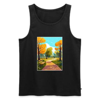 Hyde Park London England Vintage Reiseposter WPA - Männer Premium Bio Tank Top - Schwarz - Vorne - Michal (187cm)