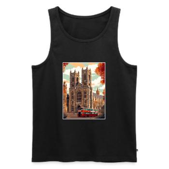 Westminster Abbey London Vintage Reiseposter WPA - Männer Premium Bio Tank Top - Schwarz - Vorne - Michal (187cm)