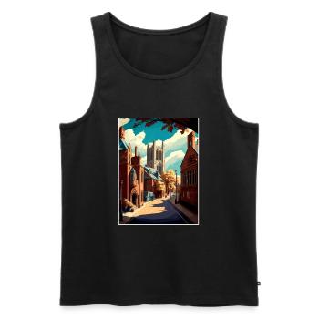 Richmond England Yorkshire Vintage Reiseposter - Männer Premium Bio Tank Top - Schwarz - Vorne - Michal (187cm)