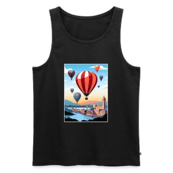 Bristol England Bridge Vintage Travel Poster WPA - Men's Premium Organic Tank Top - black - Front - Michal (187cm)