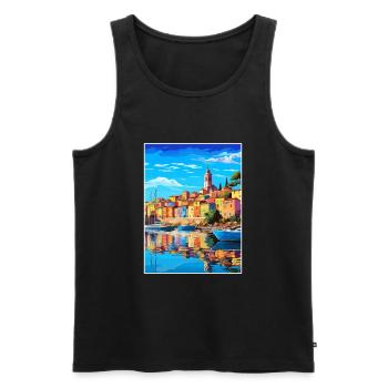 La Spezia Italien Vintage Reiseposter WPA Souvenir - Männer Premium Bio Tank Top - Schwarz - Vorne - Michal (187cm)