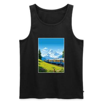 Orient Express Europa Deko Vintage Reiseposter - Männer Premium Bio Tank Top - Schwarz - Vorne - Michal (187cm)