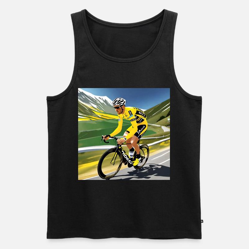 Retro-Radfahrer - Männer Premium Bio Tank Top - Schwarz
