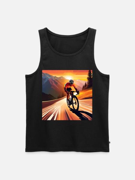 Pedal to the Summit - Men's Premium Organic Tank Top - black