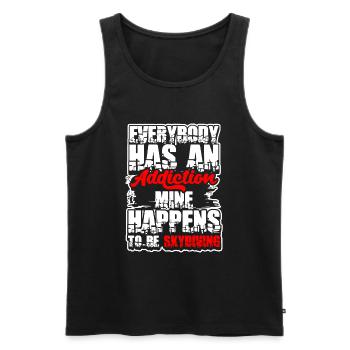 Skydiving Jump Sport - Men's Premium Organic Tank Top - black - Front - Michal (187cm)