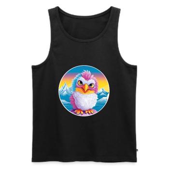 Poulet Aquarelle Dessin Animé Kawaii Animal De Compagnie Animal Couleur - Débardeur bio Premium Homme - noir - Devant - Michal (187cm)