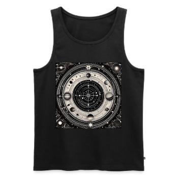 Dartboard Odyssee - Männer Premium Bio Tank Top - Schwarz - Vorne - AI Model Male 178 light (178cm)