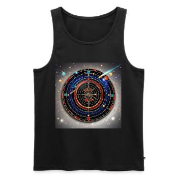 Stardust Darts - Men's Premium Organic Tank Top - black - Front - AI Model Male 178 light (178cm)