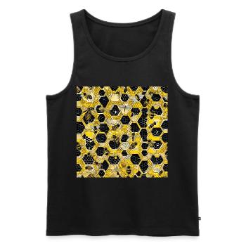 Inside the Beehive - Men's Premium Organic Tank Top - black - Front - AI Model Male 178 light (178cm)