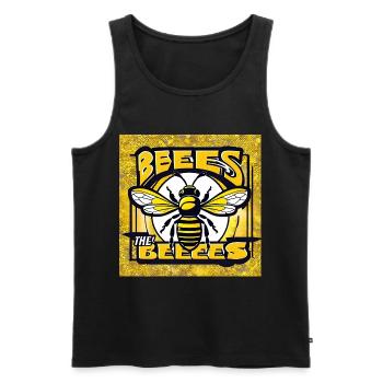 Save the Bees - Men's Premium Organic Tank Top - black - Front - AI Model Male 178 light (178cm)