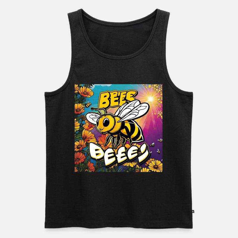 Bienen-Summen - Männer Premium Bio Tank Top - Schwarz