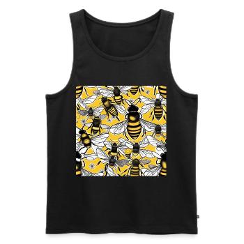 Inside the Beehive - Men's Premium Organic Tank Top - black - Front - AI Model Male 178 light (178cm)