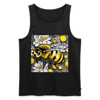 Abeille mignonne - Débardeur bio Premium Homme - noir - Devant - AI Model Male 178 light (178cm)
