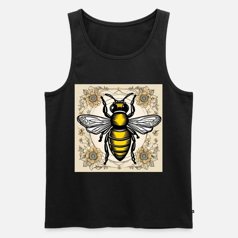 Honigbiene - Männer Premium Bio Tank Top - Schwarz