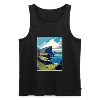 Isle Of Skye Scotland Vintage Travel Poster WPA - Men's Premium Organic Tank Top - black - Front - Michal (187cm)