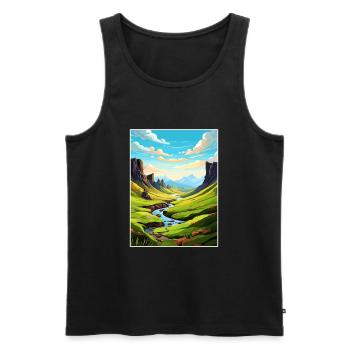 Isle Of Skye Scotland Vintage Travel Poster WPA - Men's Premium Organic Tank Top - black - Front - Michal (187cm)