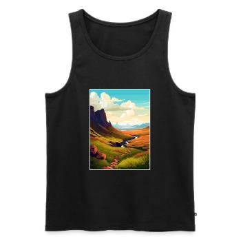 Isle Of Skye Scotland Vintage Travel Poster WPA - Men's Premium Organic Tank Top - black - Front - Michal (187cm)