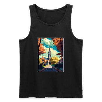 Chichester England Deko Vintage Reiseposter WPA - Männer Premium Bio Tank Top - Schwarz - Vorne - Michal (187cm)