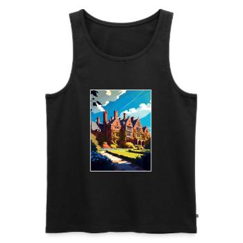 Chartwell Decoration Vintage Travel Poster WPA Art - Men's Premium Organic Tank Top - black - Front - Michal (187cm)