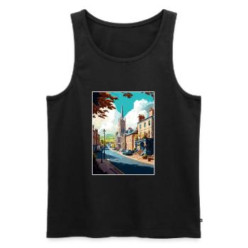 Ulverston Decoration Vintage Travel Poster WPA Art - Men's Premium Organic Tank Top - black - Front - Michal (187cm)