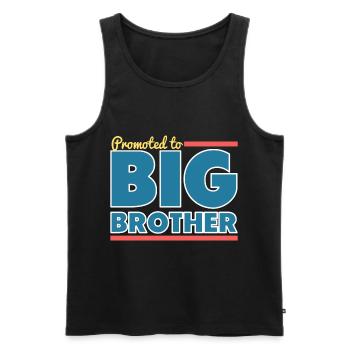 Frère aîné - Débardeur bio Premium Homme - noir - Devant - AI Model Male 178 light (178cm)