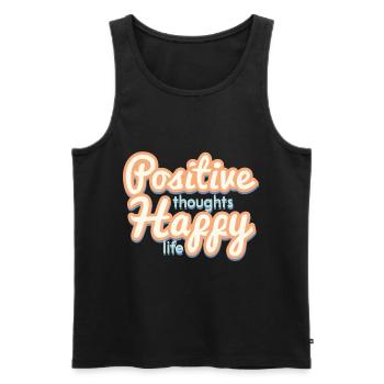 Positive - Men's Premium Organic Tank Top - black - Front - AI Model Male 178 light (178cm)