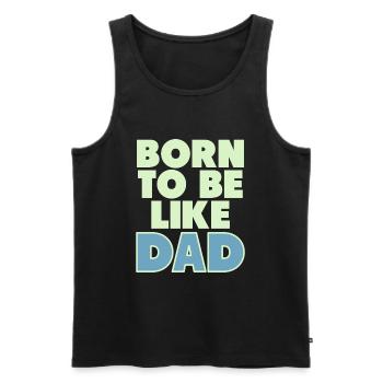 father and son - Männer Premium Bio Tank Top - Schwarz - Vorne - Michal (187cm)