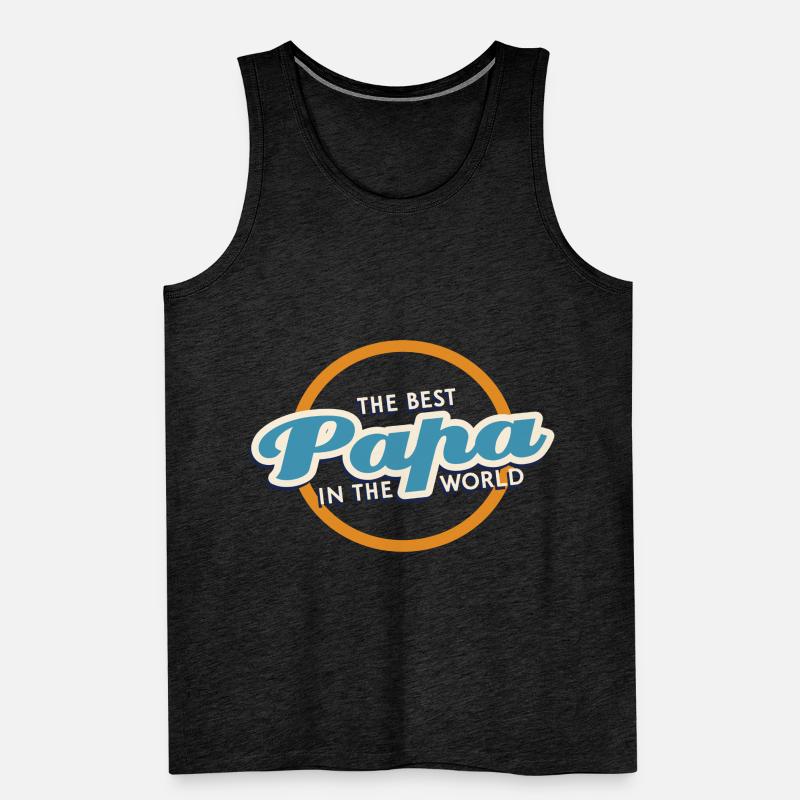 papa father daddy Männer Premium Bio Tank Top