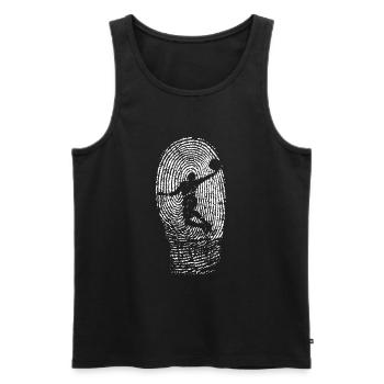 Basket-ball ADN - Débardeur bio Premium Homme - noir - Devant - Michal (187cm)