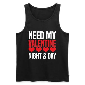 valentine - Männer Premium Bio Tank Top - Schwarz - Vorne - AI Model Male 178 light (178cm)