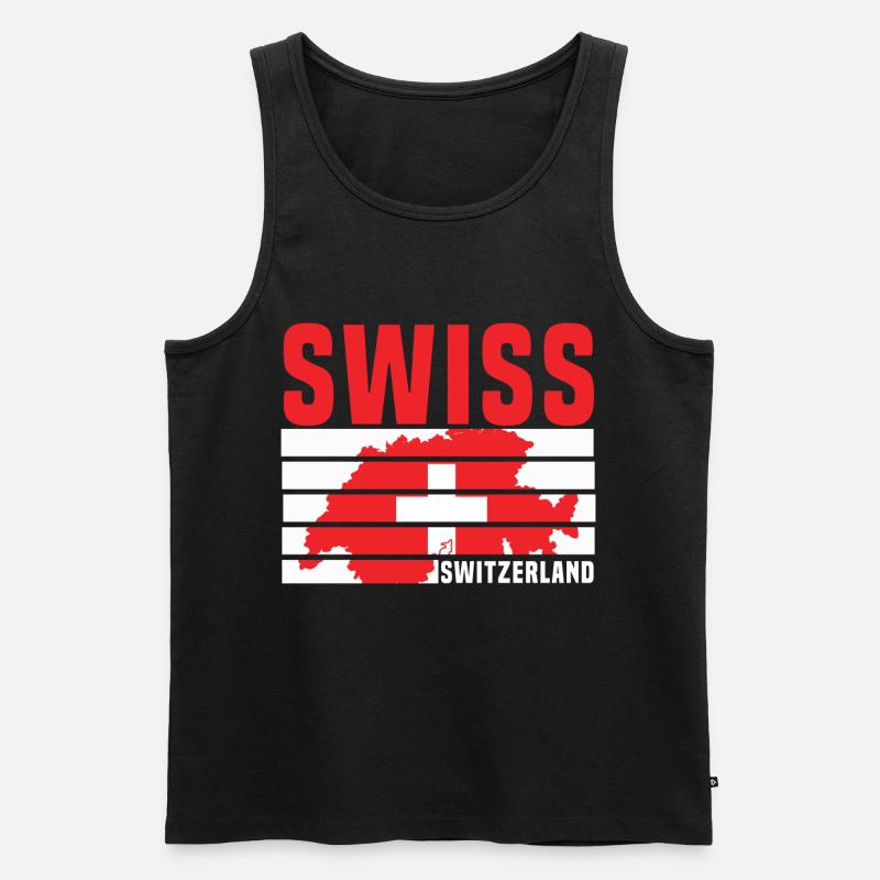 swiss - Männer Premium Bio Tank Top - Schwarz