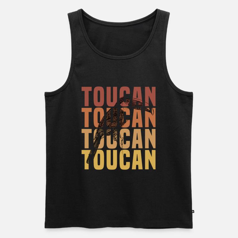 toucan - Männer Premium Bio Tank Top - Schwarz