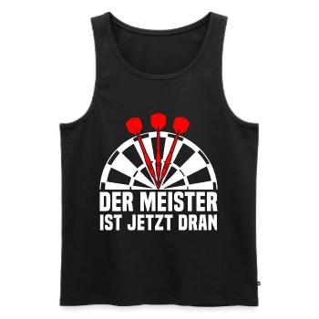 Lustige Darts und Dart Geschenke für Dartspieler - Männer Premium Bio Tank Top - Schwarz - Vorne - AI Model Male 178 light (178cm)