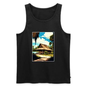 De Leon Springs State Park Floride affiche de voyage - Débardeur bio Premium Homme - noir - Devant - Michal (187cm)