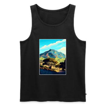 Mount Diablo State Park Kalifornien Reiseposter - Männer Premium Bio Tank Top - Schwarz - Vorne - AI Model Male 178 light (178cm)