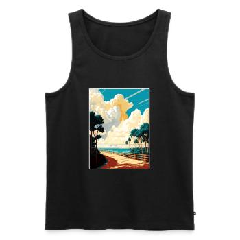Biscayne Nationalpark Kamelrücken Florida Souvenir - Männer Premium Bio Tank Top - Schwarz - Vorne - Michal (187cm)